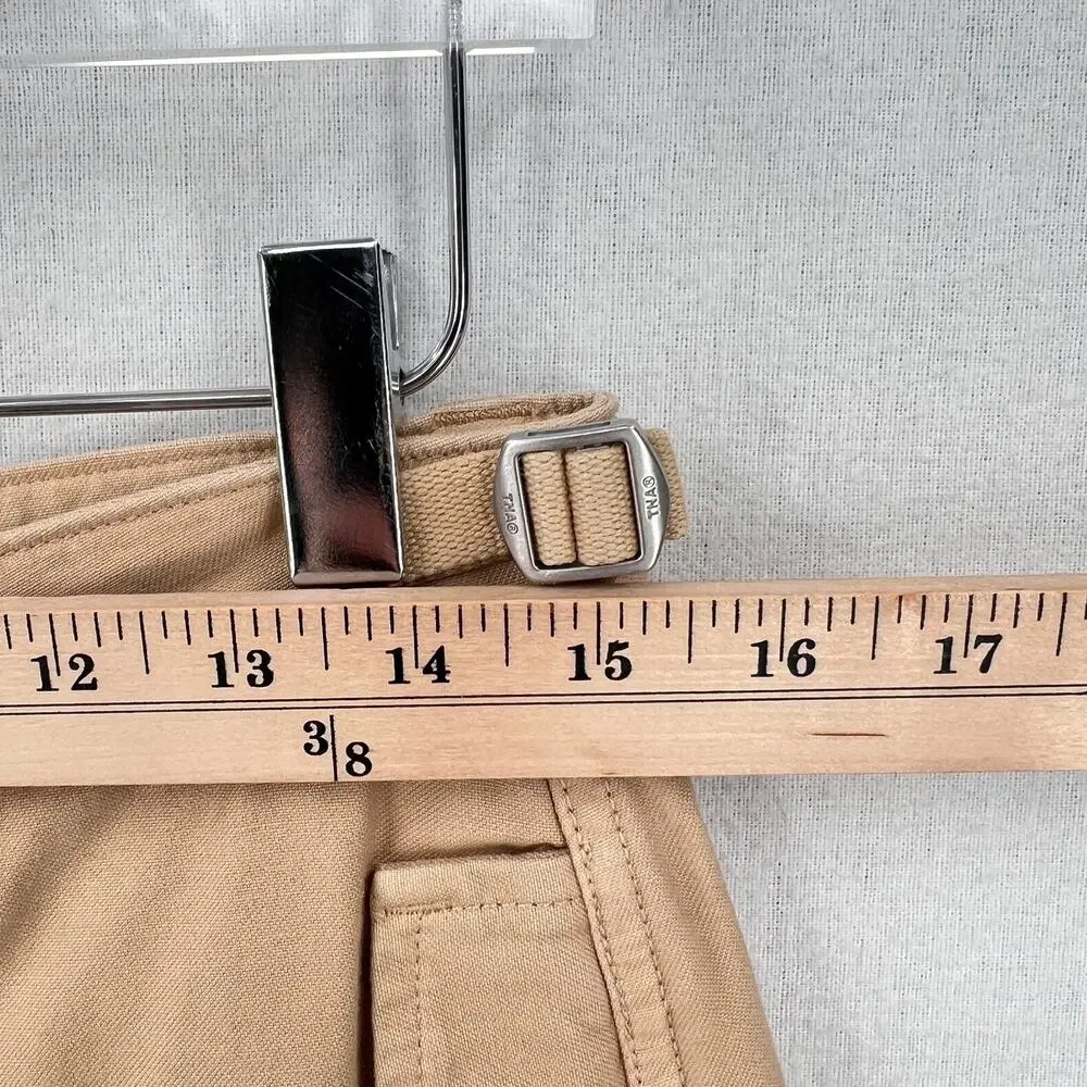 ARITZIA TNA Supply Cargo Pants Womens 6 Tan High Rise Wide Straight Leg Casual - Picture 16 of 16